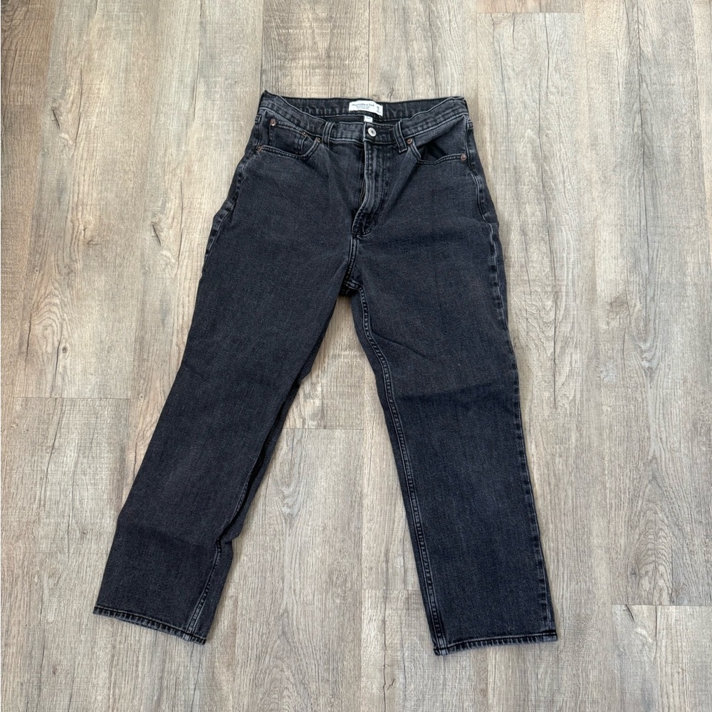Abercrombie & Fitch washed black Straight Jeans